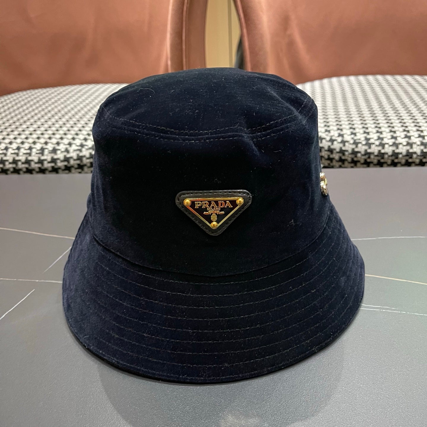 PRA 25 FISHERMAN HAT DARK BLUE SUEDE 823471
