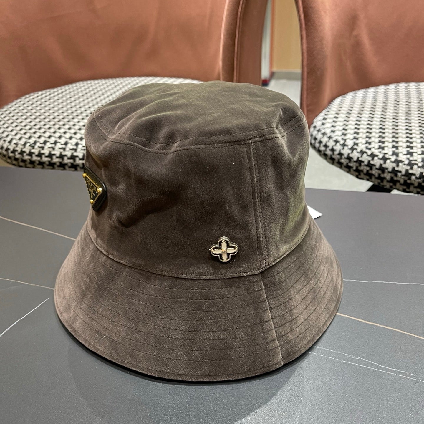 PRA 25 FISHERMAN HAT DARK GRAY SUEDE 823474