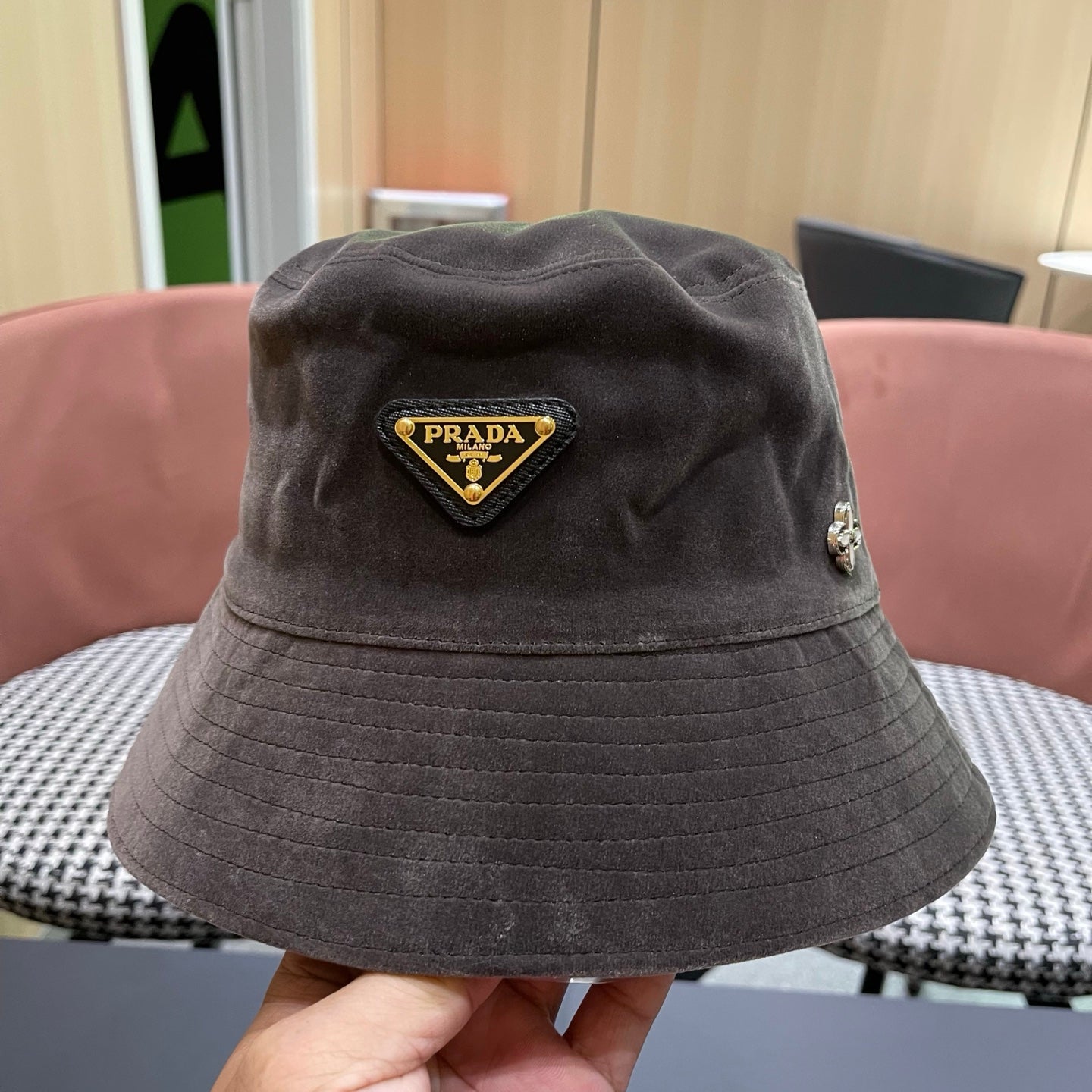 PRA 25 FISHERMAN HAT DARK GRAY SUEDE 823474