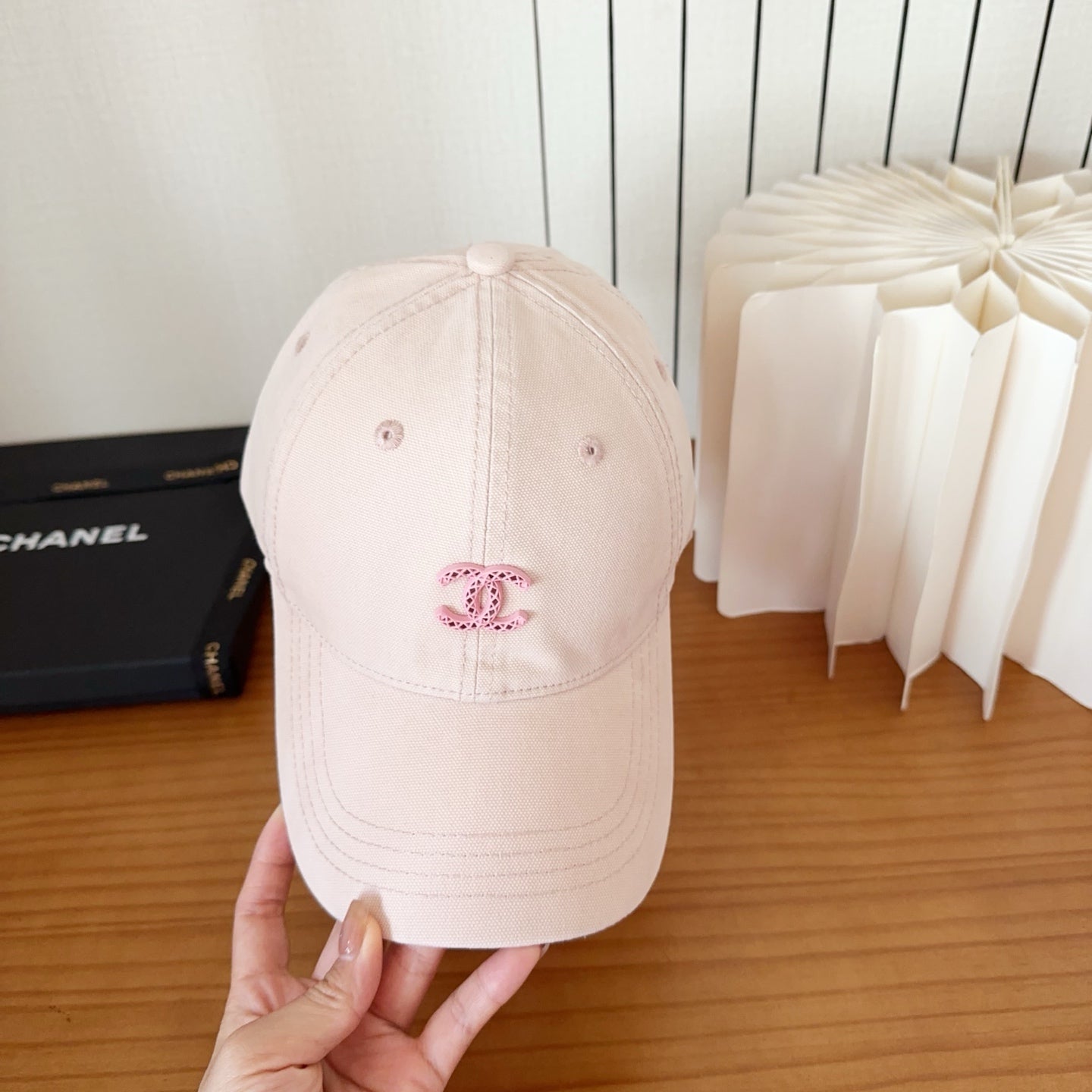 Chanel New Baseball Cap Pink in Cotton 960122