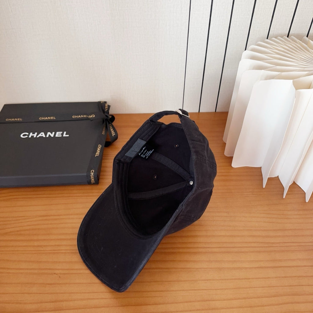 Chanel New Baseball Cap Black in Cotton 960124