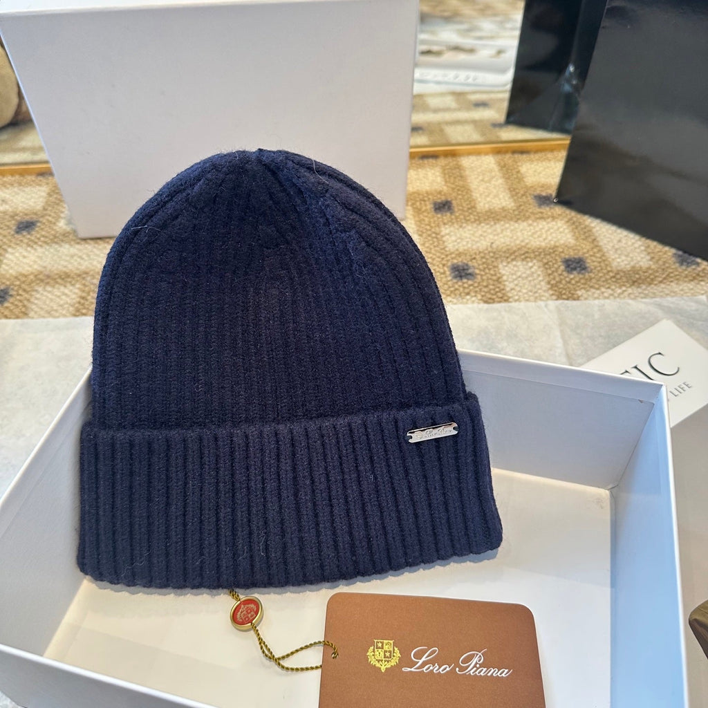 Loro Piana Classic New Style Dark Blue Hat Knitting 961811