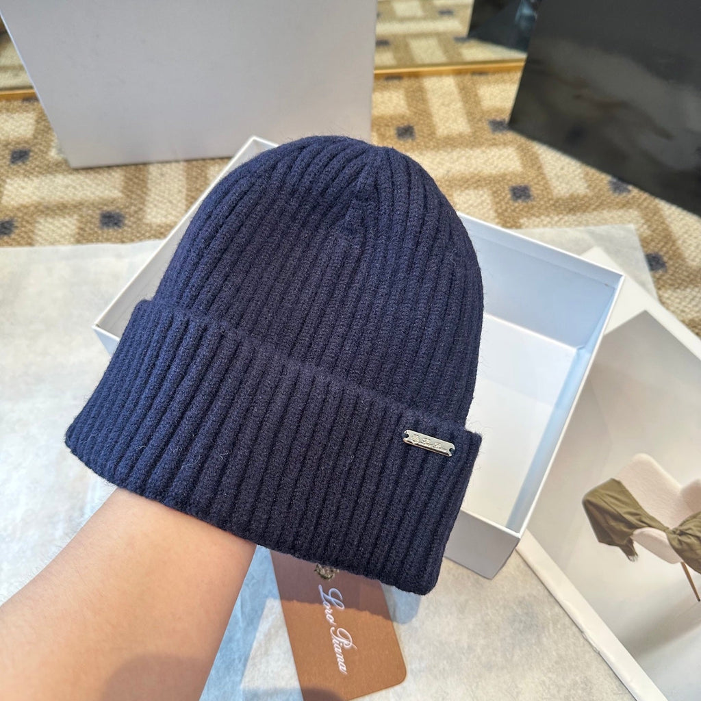 Loro Piana Classic New Style Dark Blue Hat Knitting 961811