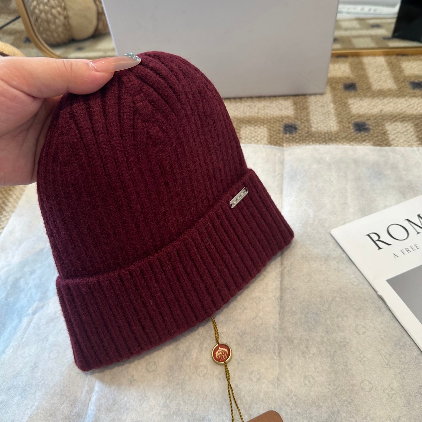 Loro Piana Classic New Style Red Hat Knitting 961812