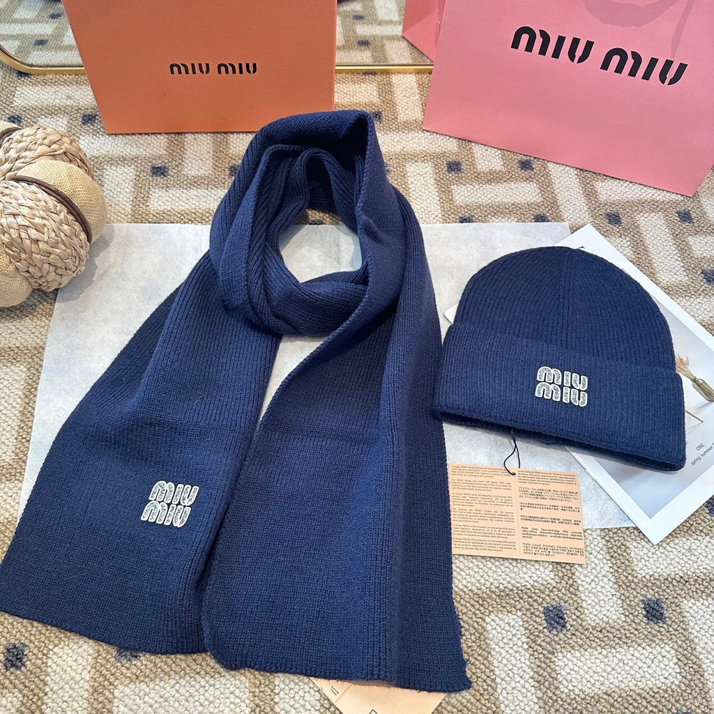Miu Miu Blue Wool Knit Set 979746