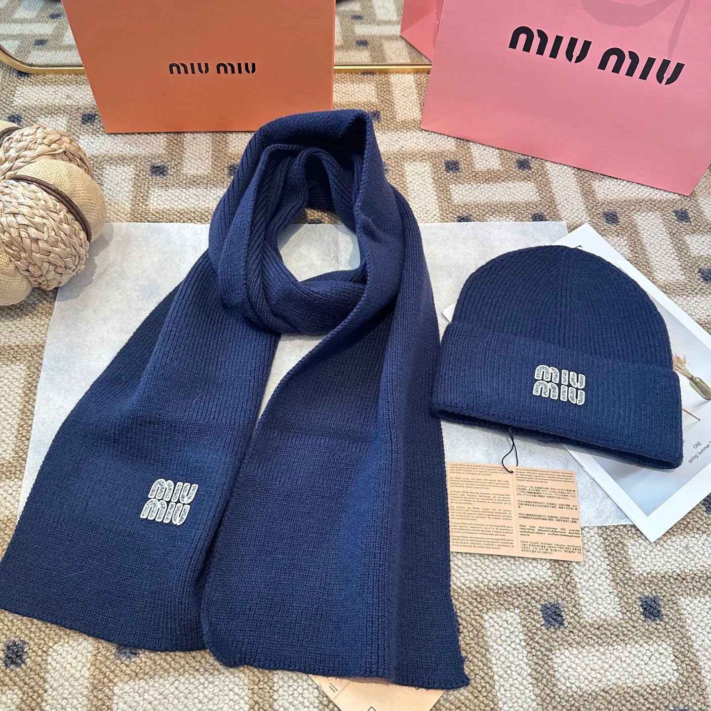Miu Miu Blue Wool Knit Set 979746