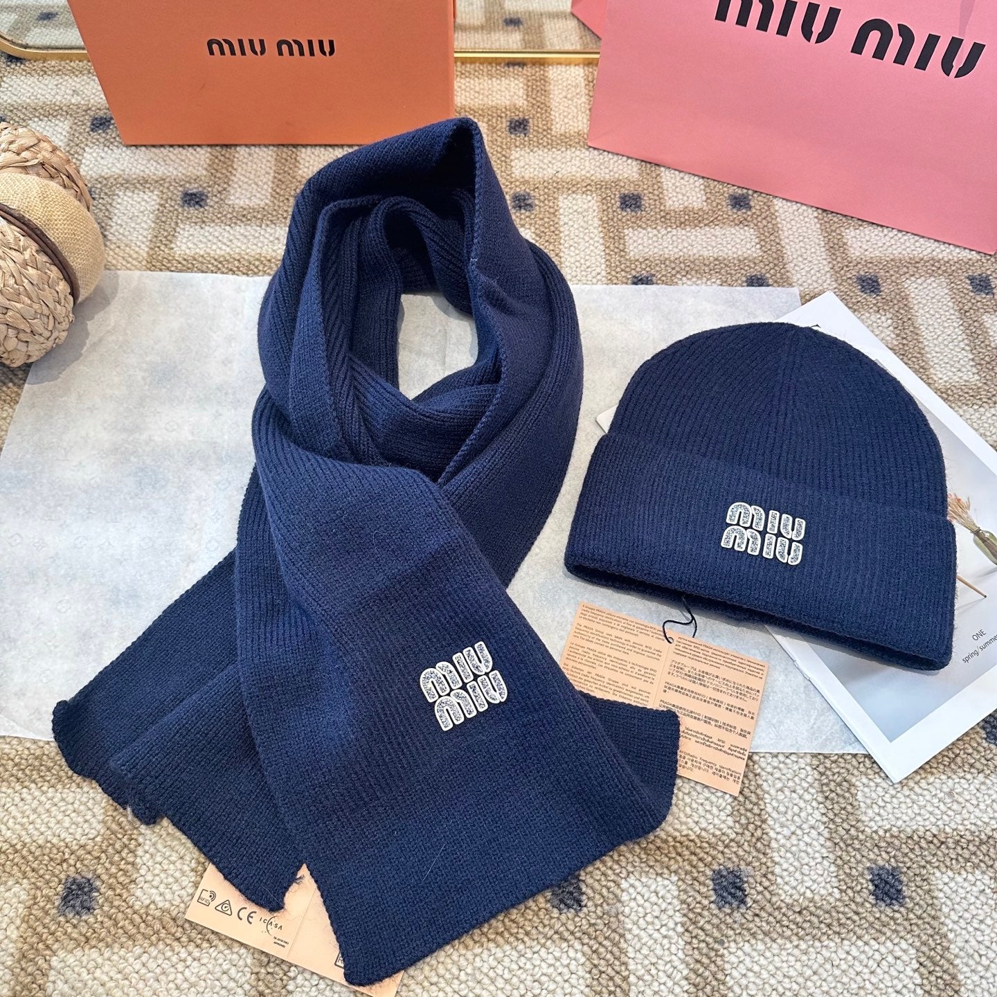 Miu Miu Blue Wool Knit Set 979746