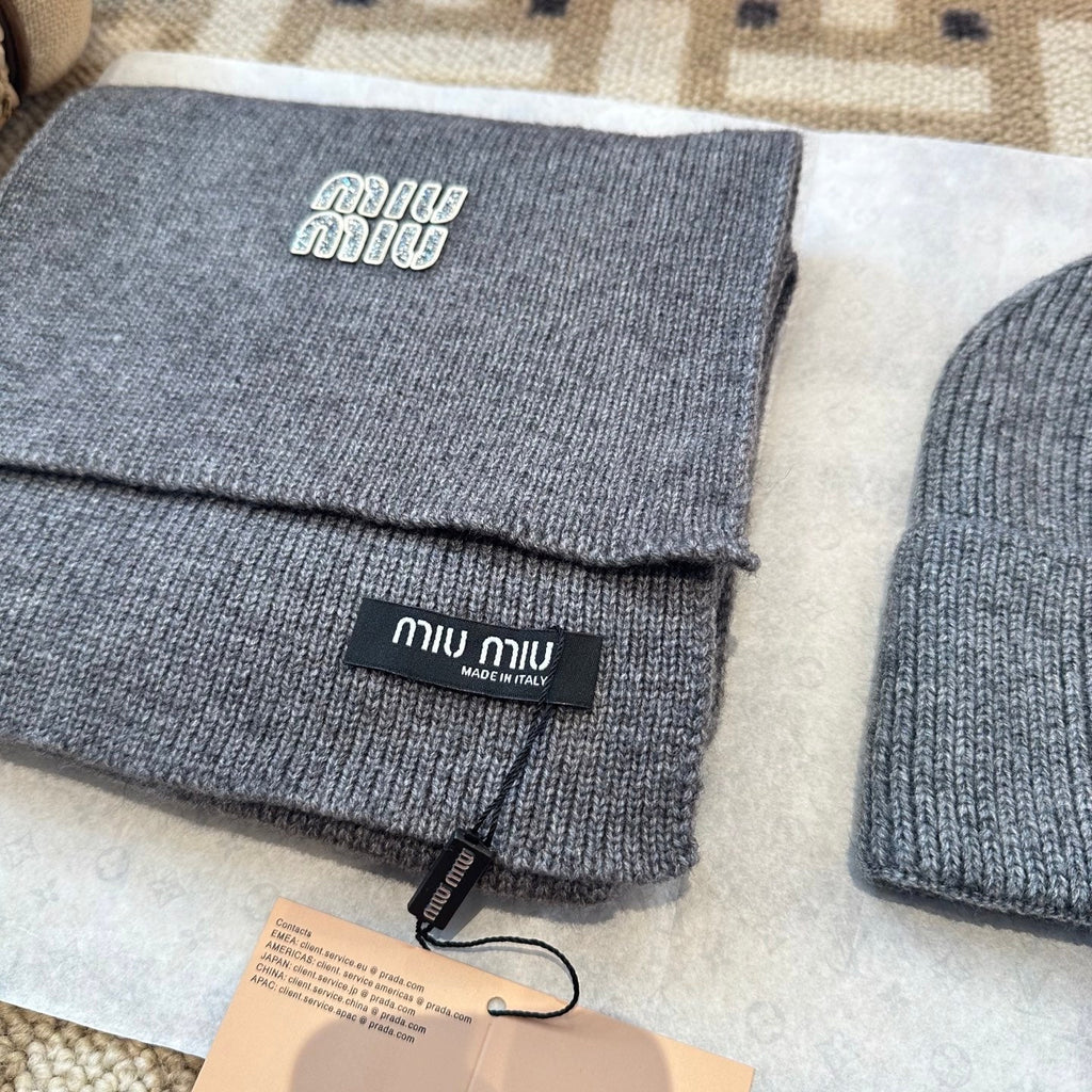 Miu Miu Gray Wool Knit Set 979747