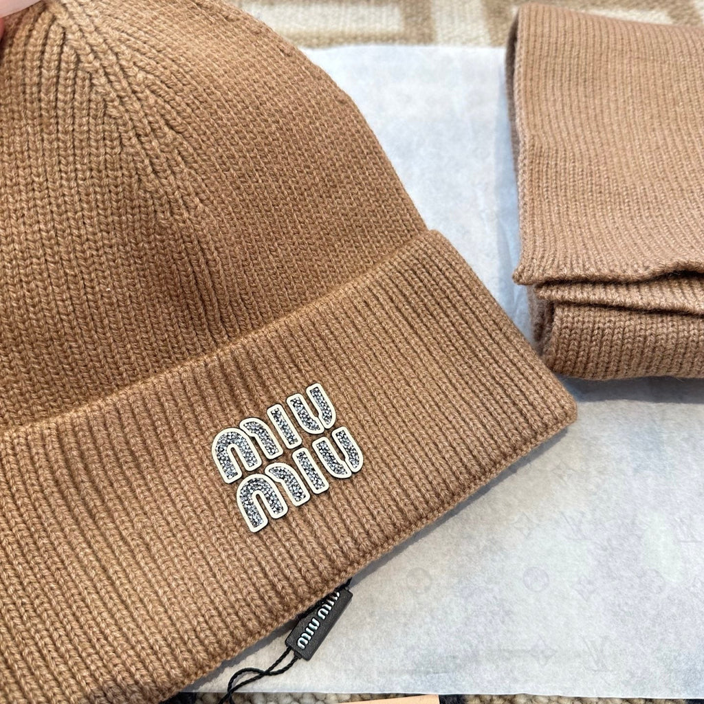 Miu Miu Brown Wool Knit Set 979748