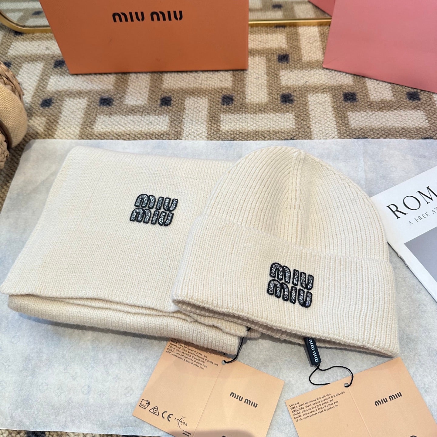 Miu Miu Cream Wool Knit Set 979749