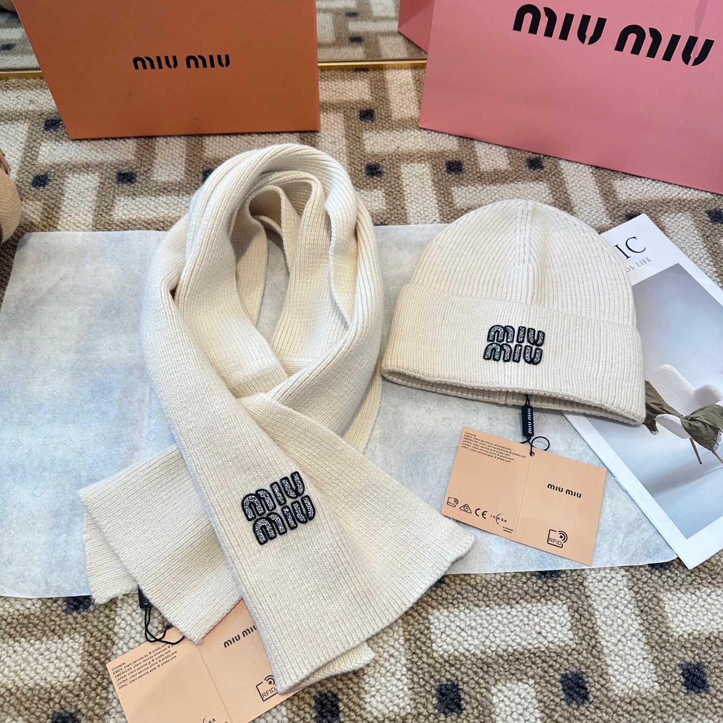 Miu Miu Cream Wool Knit Set 979749