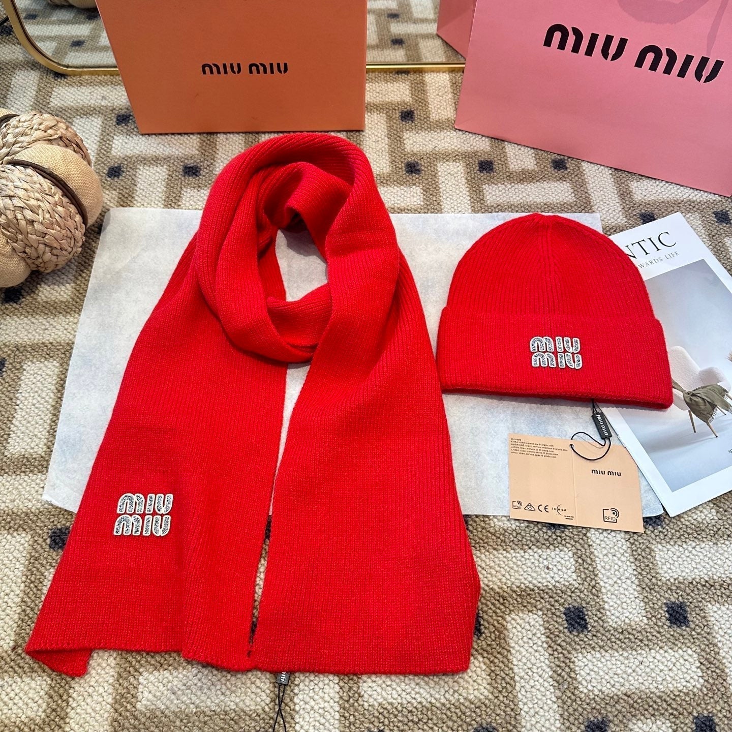 Miu Miu Red Wool Knit Set 979751