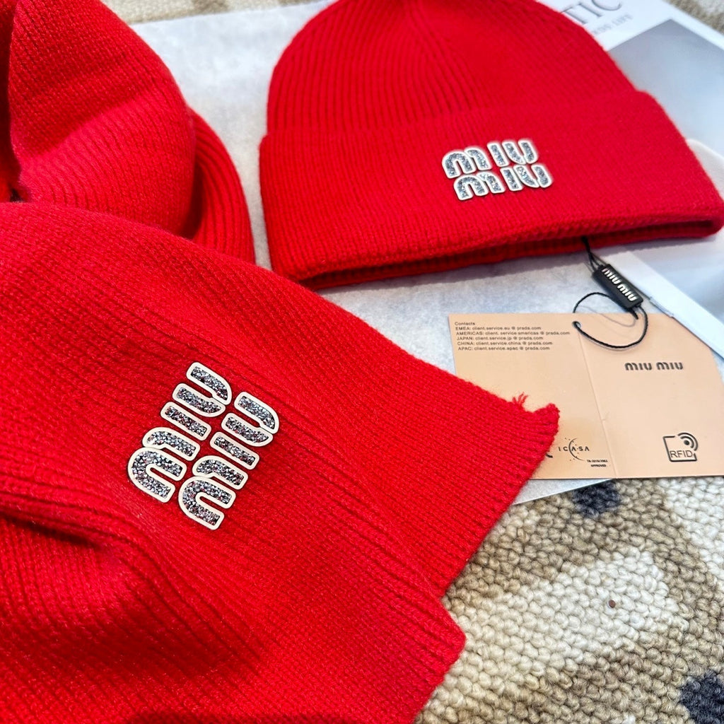 Miu Miu Red Wool Knit Set 979751