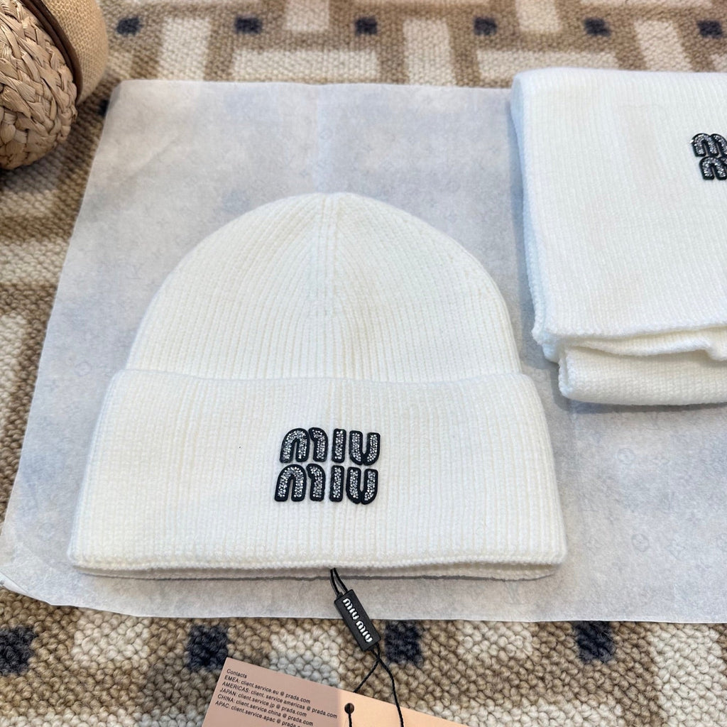 Miu Miu White Wool Knit Set 979750