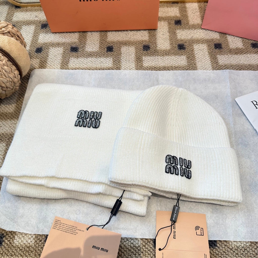 Miu Miu White Wool Knit Set 979750