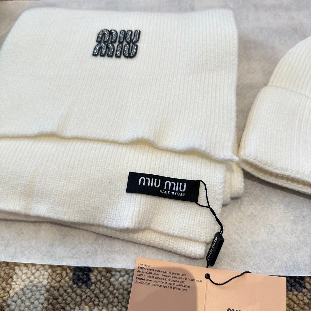 Miu Miu White Wool Knit Set 979750