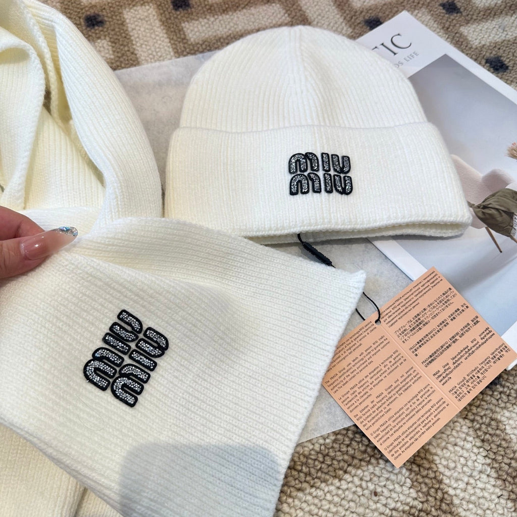 Miu Miu White Wool Knit Set 979750