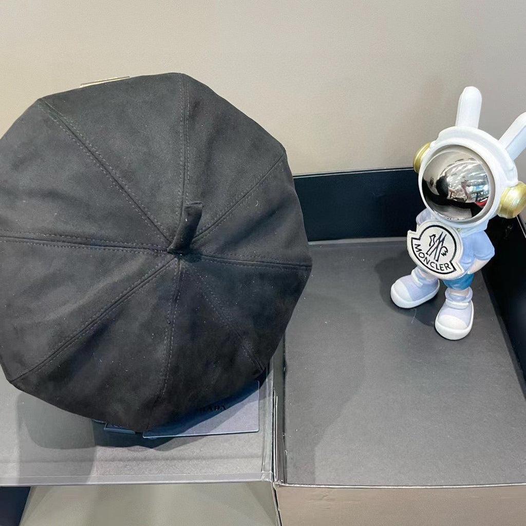 Prada Beret Black in Suede 125850