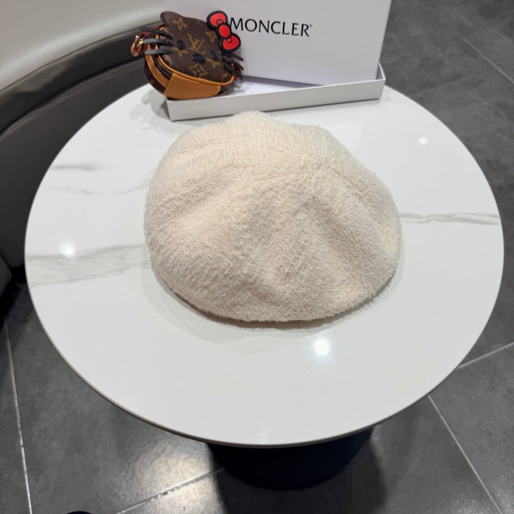 Prada 25 Iceland Beret Women's White in Plush 125816
