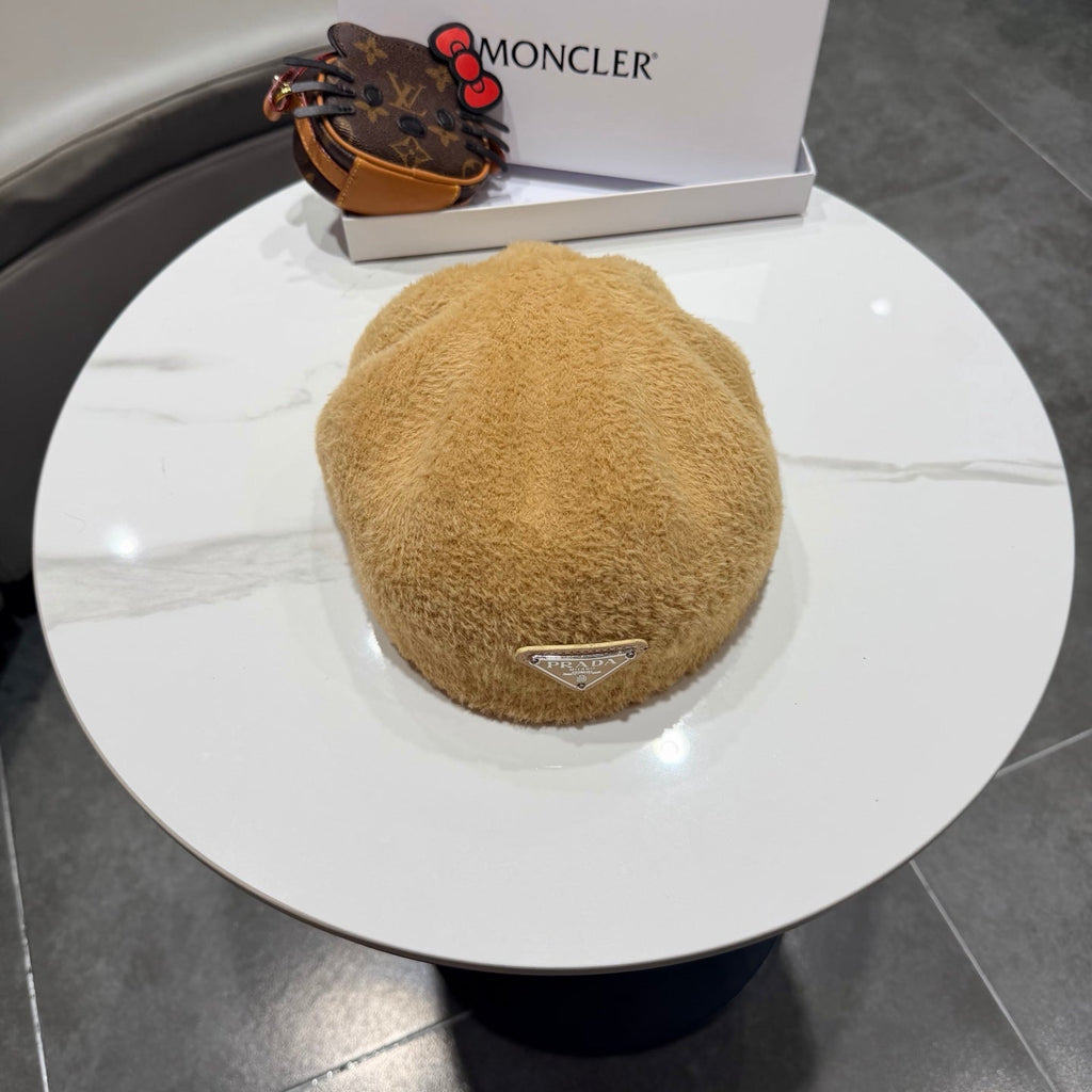 Prada 25 Iceland Beret Women's Camel in Plush 125814