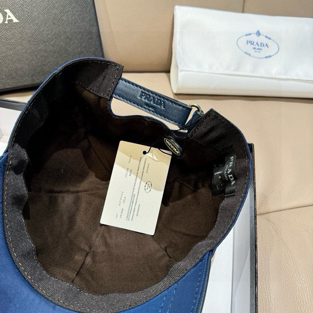 Prada Classic Baseball Cap Blue in Oxford 125615