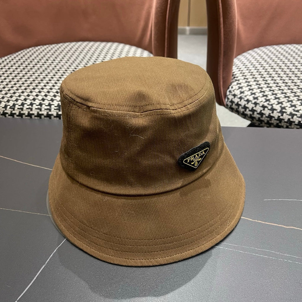 Prada 25 Bucket Hat Brown in Canvas 122131