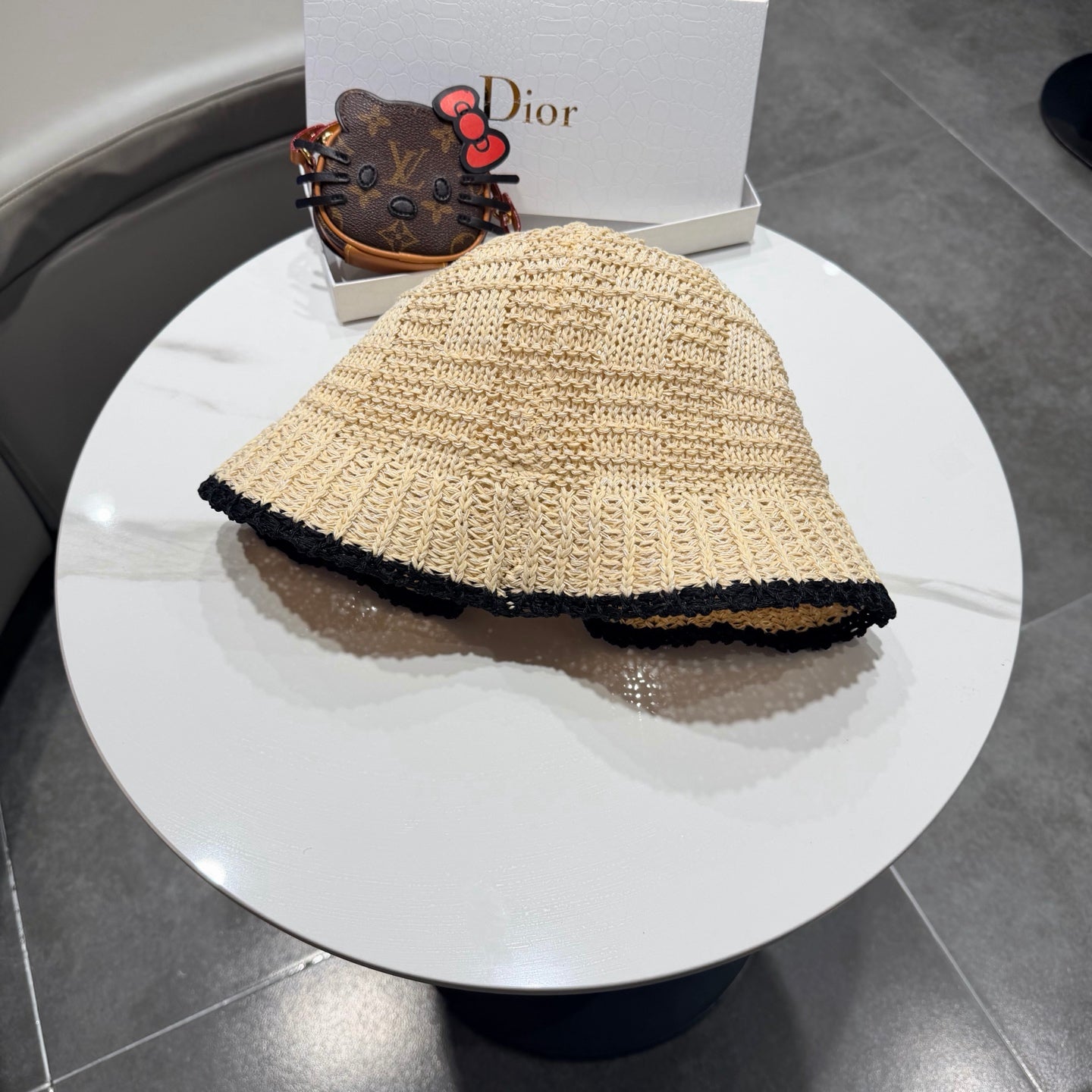 Dior Bucket Hat Beige in Mesh 192314