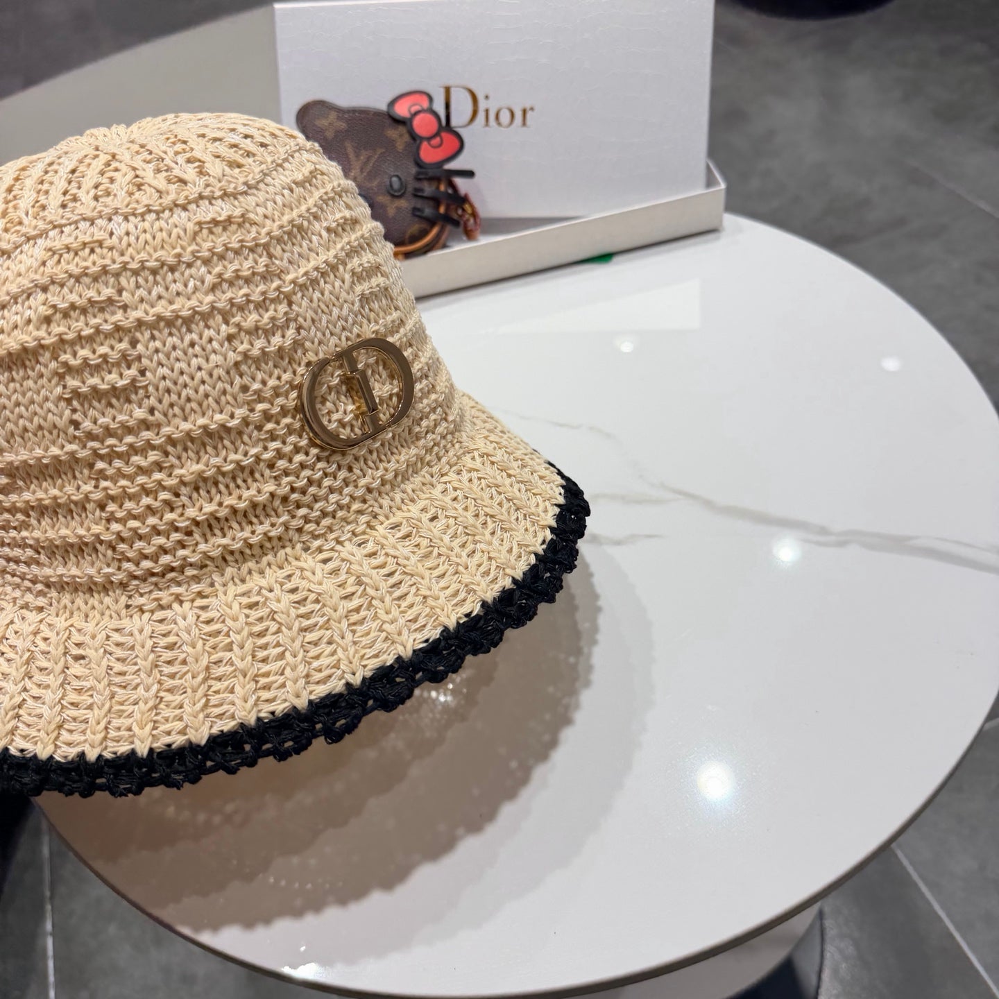 Dior Bucket Hat Beige in Mesh 192314