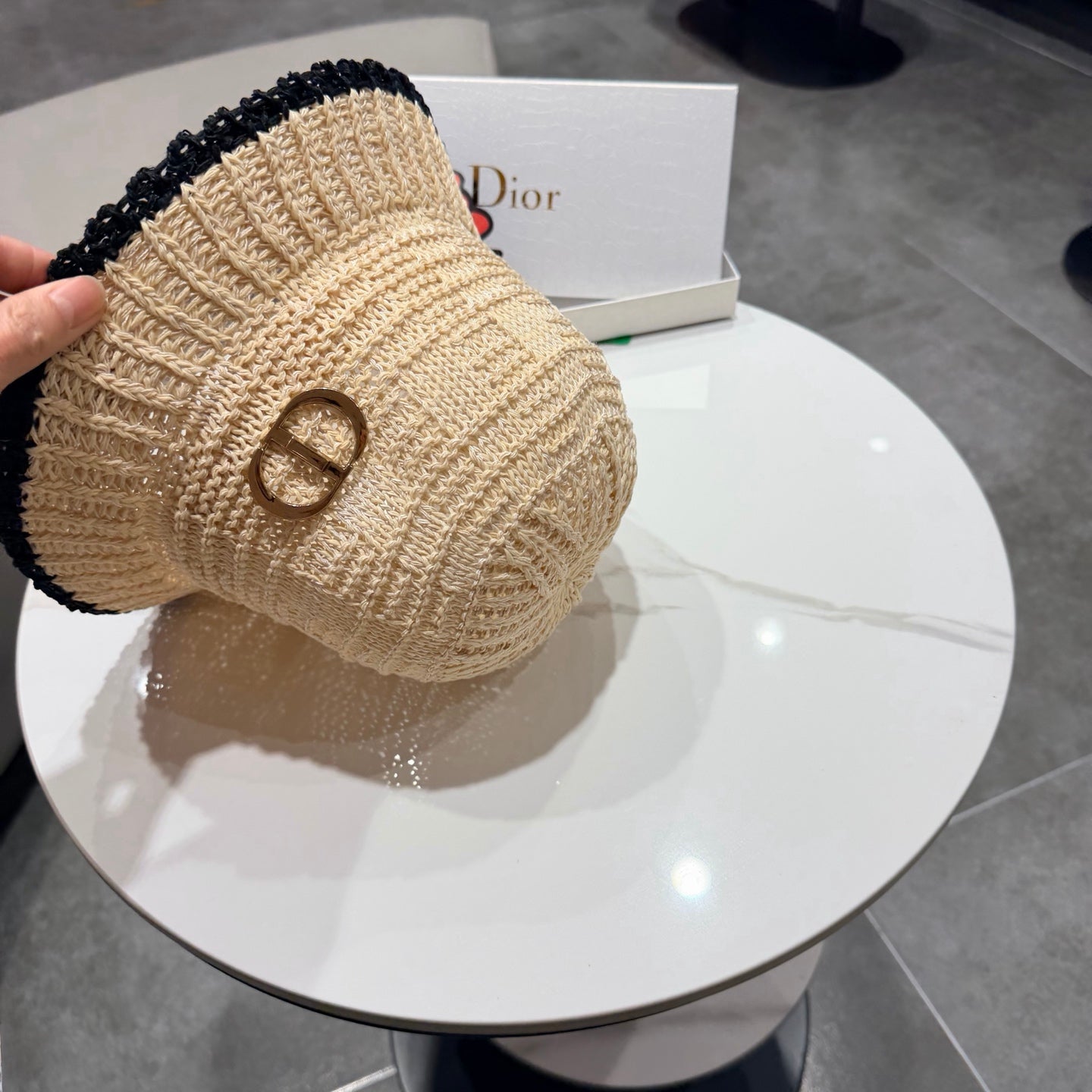 Dior Bucket Hat Beige in Mesh 192314