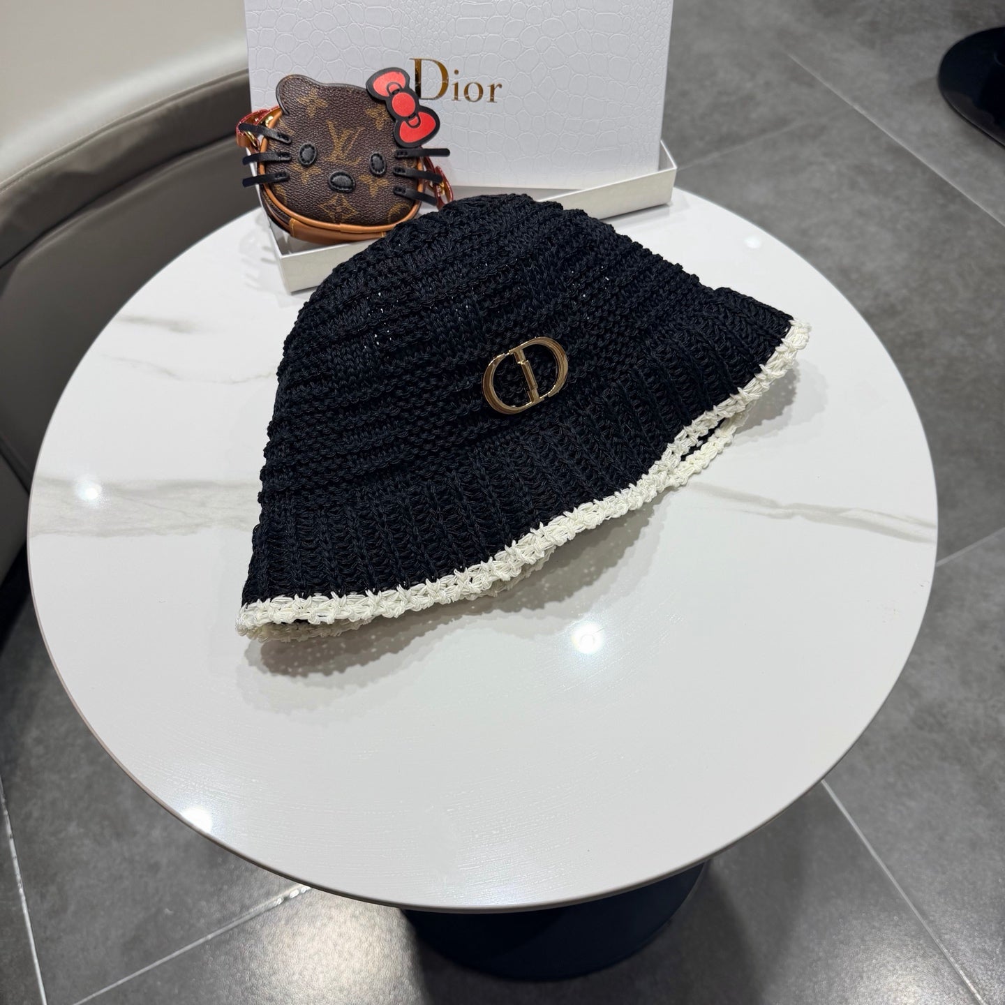 Dior Bucket Hat Black in Mesh 192312