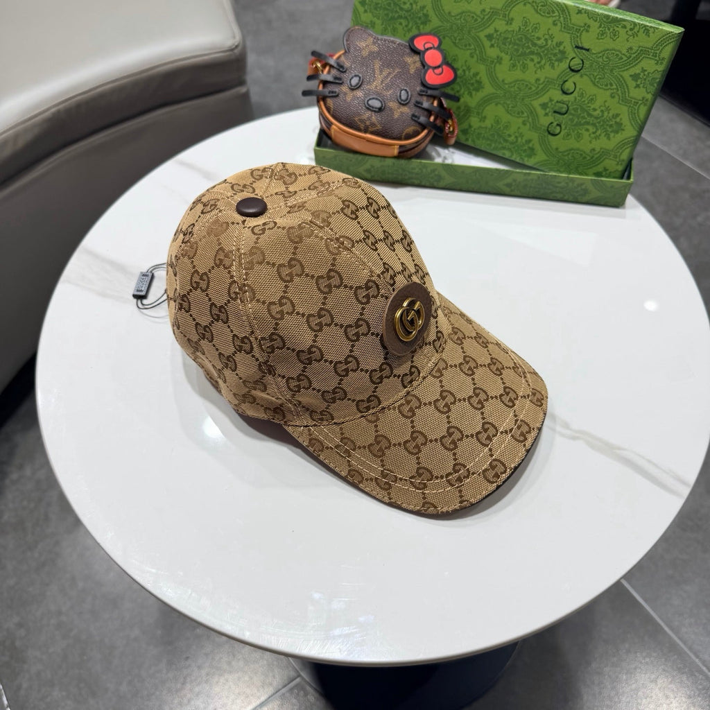 Gucci Baseball Cap Brown in Canvas 194028