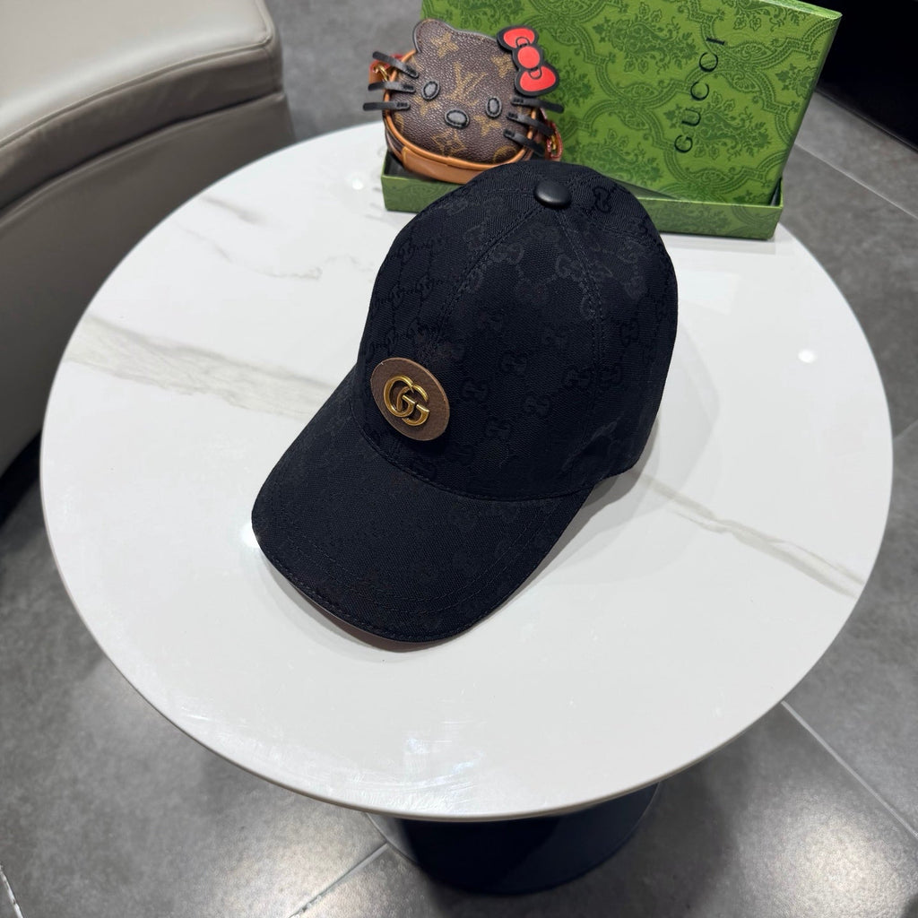 Gucci Baseball Cap Black in Canvas 194027