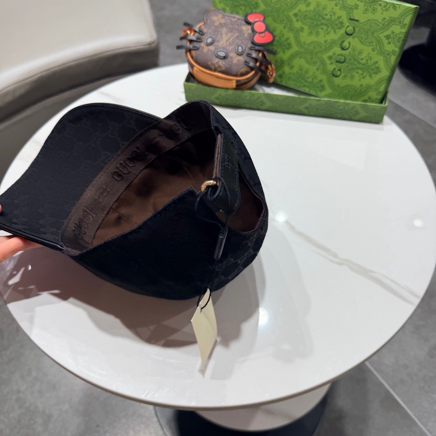 Gucci Baseball Cap Black in Canvas 194027