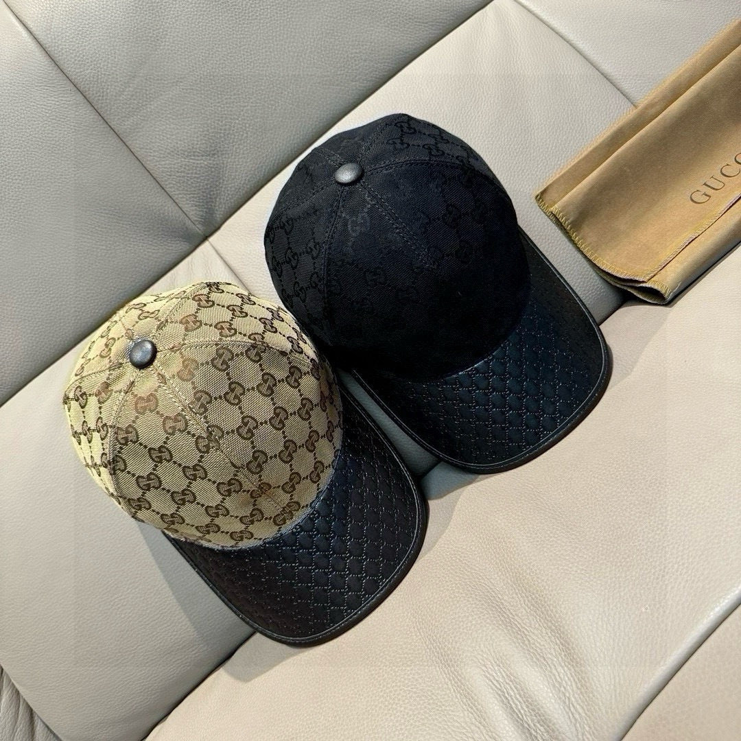 Gucci Classic Baseball Cap Black in Canvas Cowhide 193830