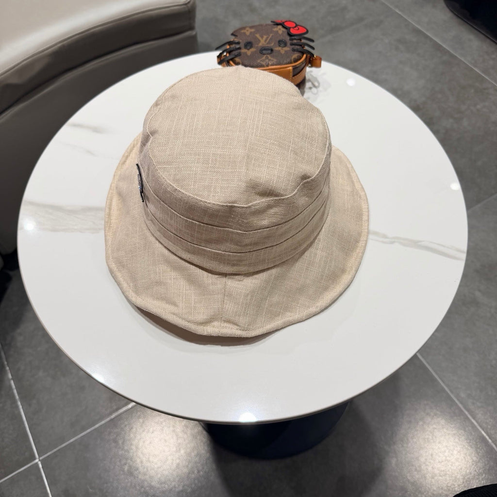 Chanel Style Fisherman Hat Cream in Cloth 192298