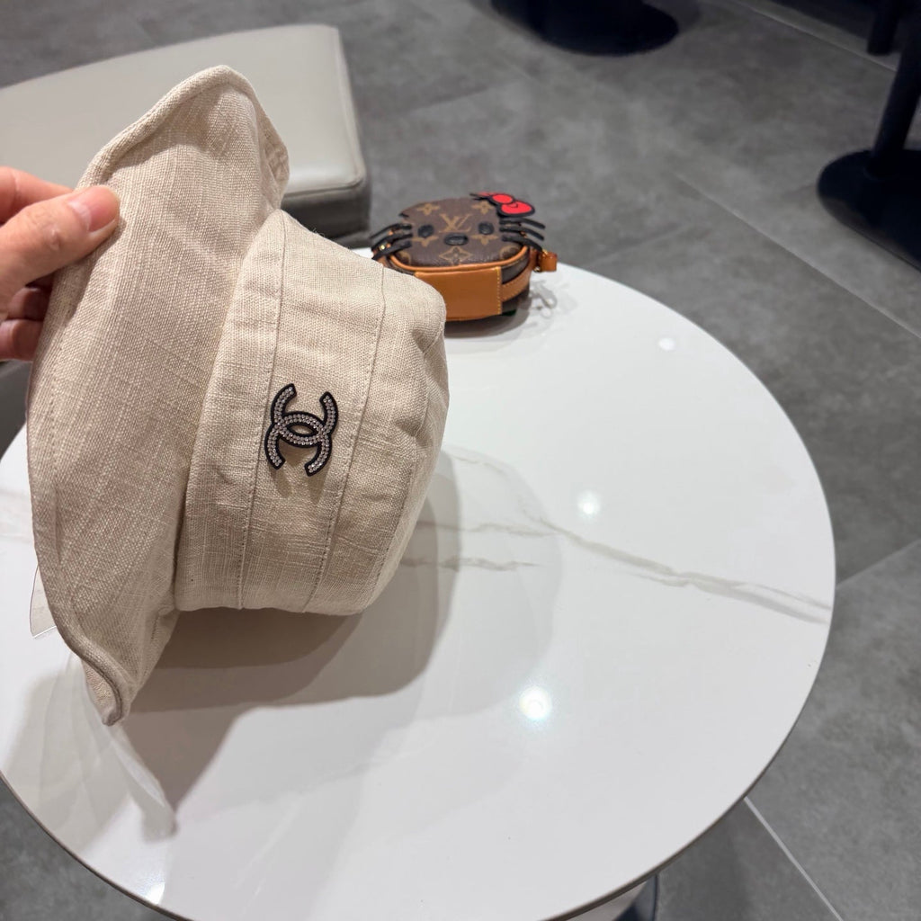 Chanel Style Fisherman Hat Cream in Cloth 192298