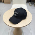 Chanel Baseball Cap with Chain Black in Cloth 192201