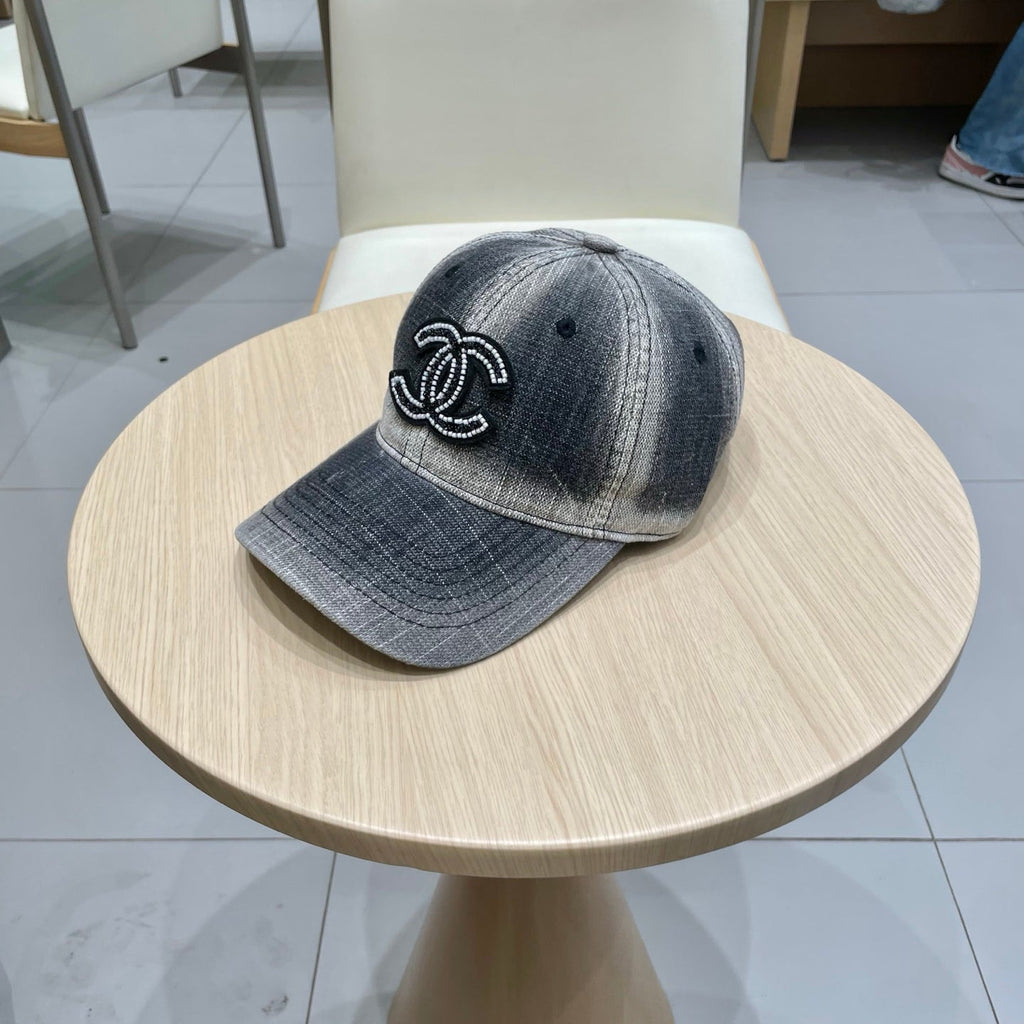 Chanel Baseball Cap Gray in Denim 192109