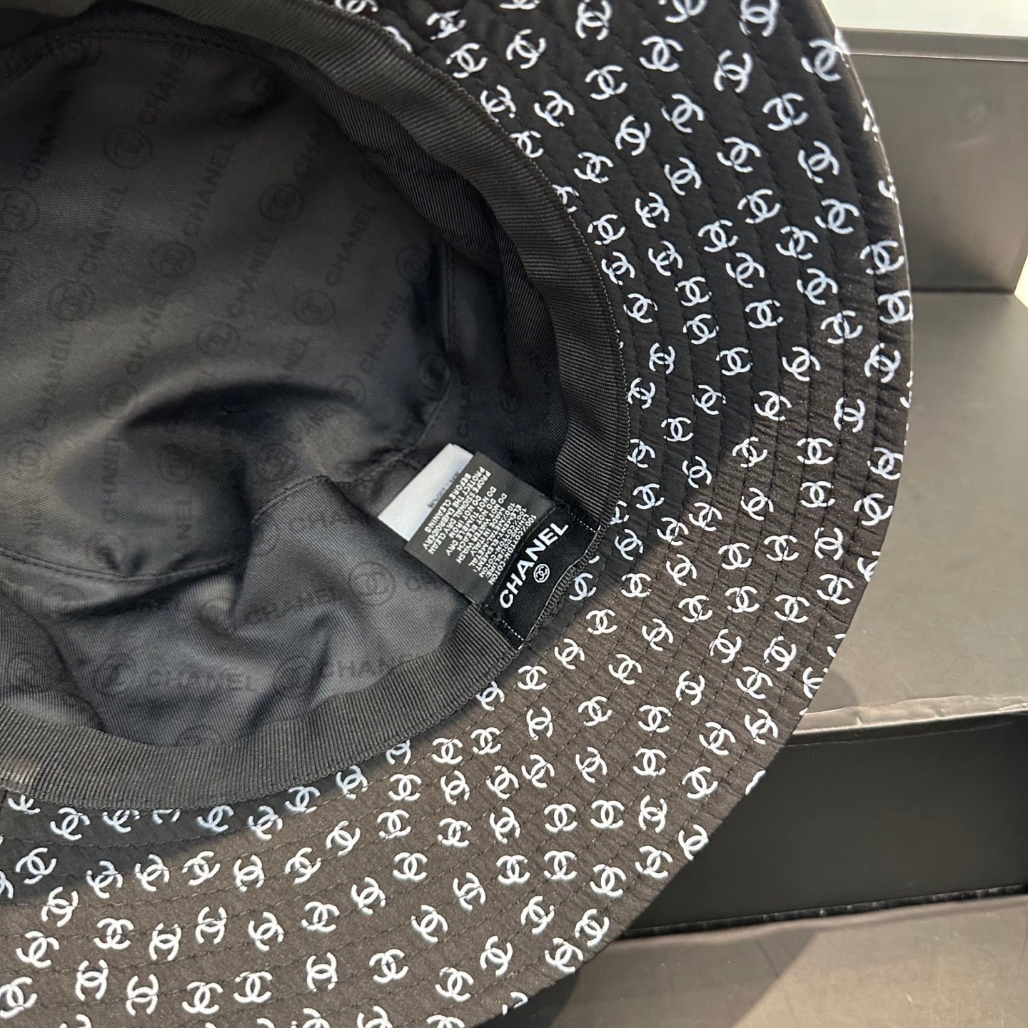 Chanel Bucket Hat Black in Cloth 192001