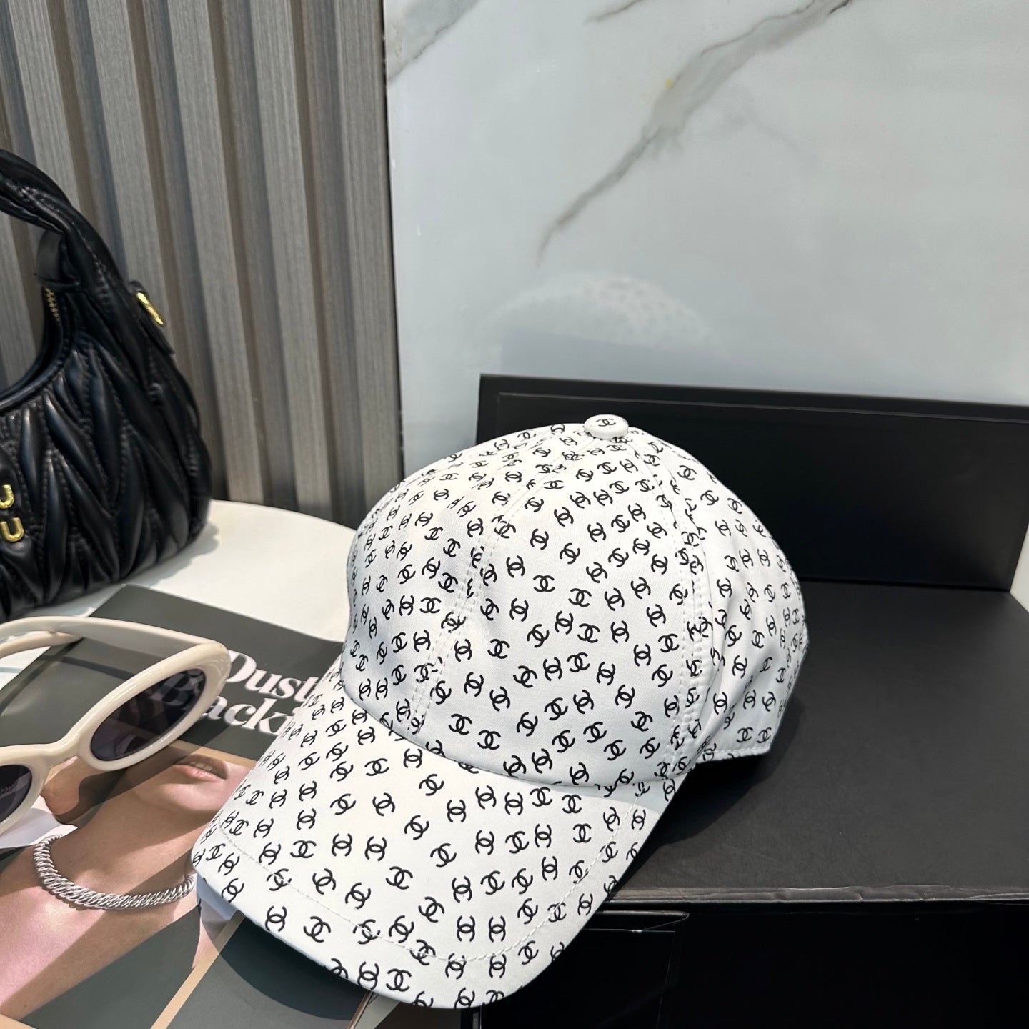 Chanel Classic Baseball Cap Style White in Cloth 192003