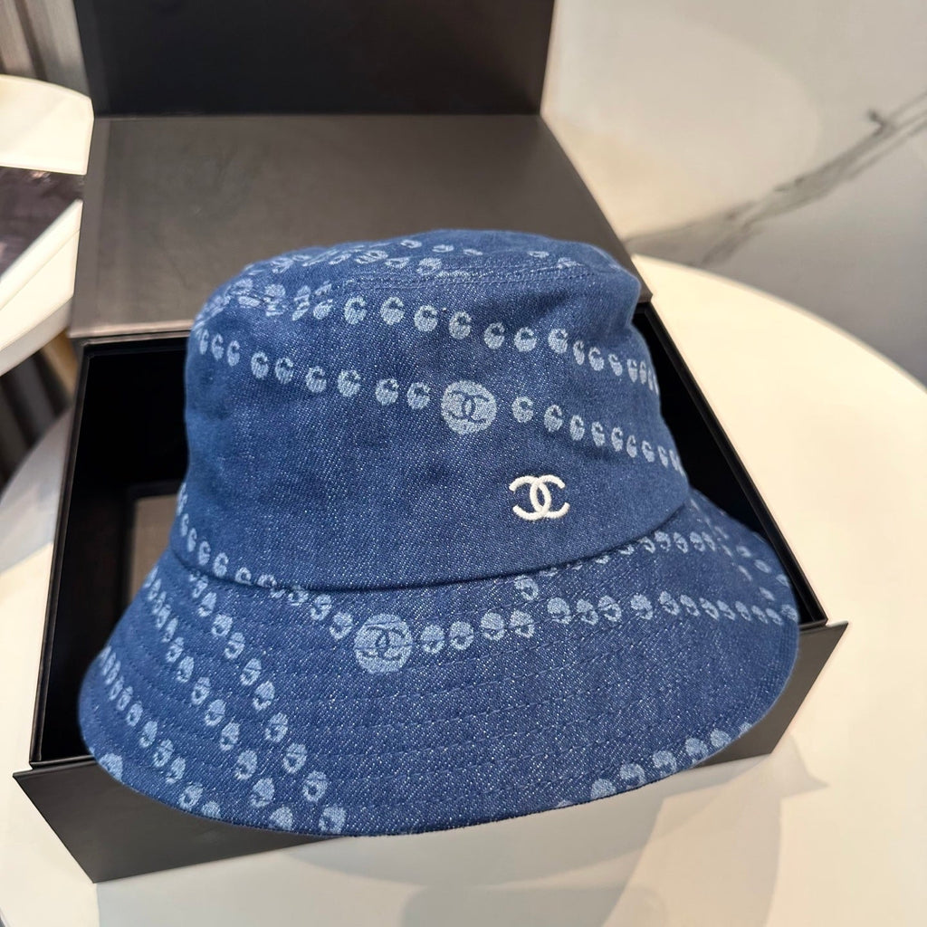 Chanel Bucket hat Dark Blue in Denim 197869