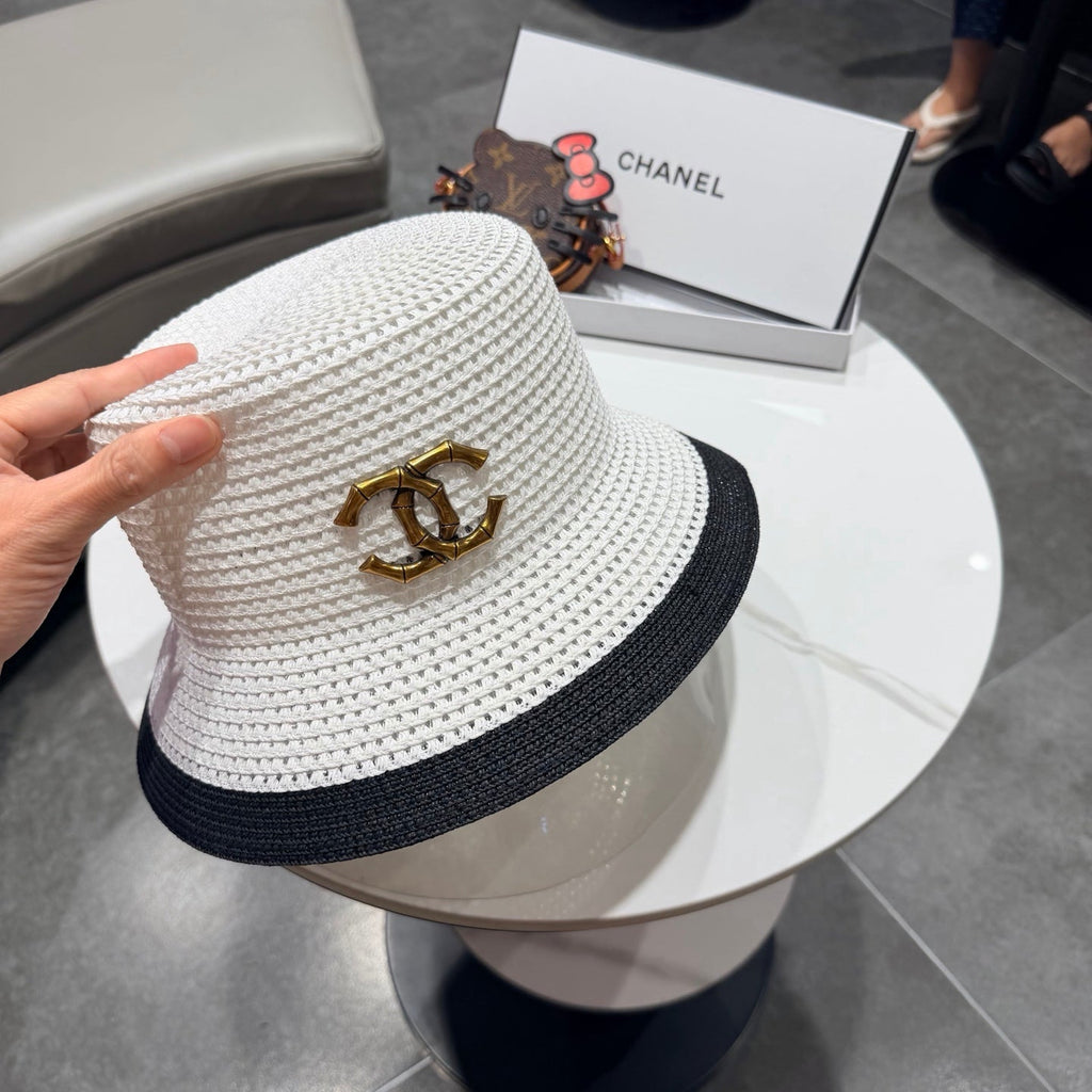 Chanel 26 Bucket Hat White in Straw 197775