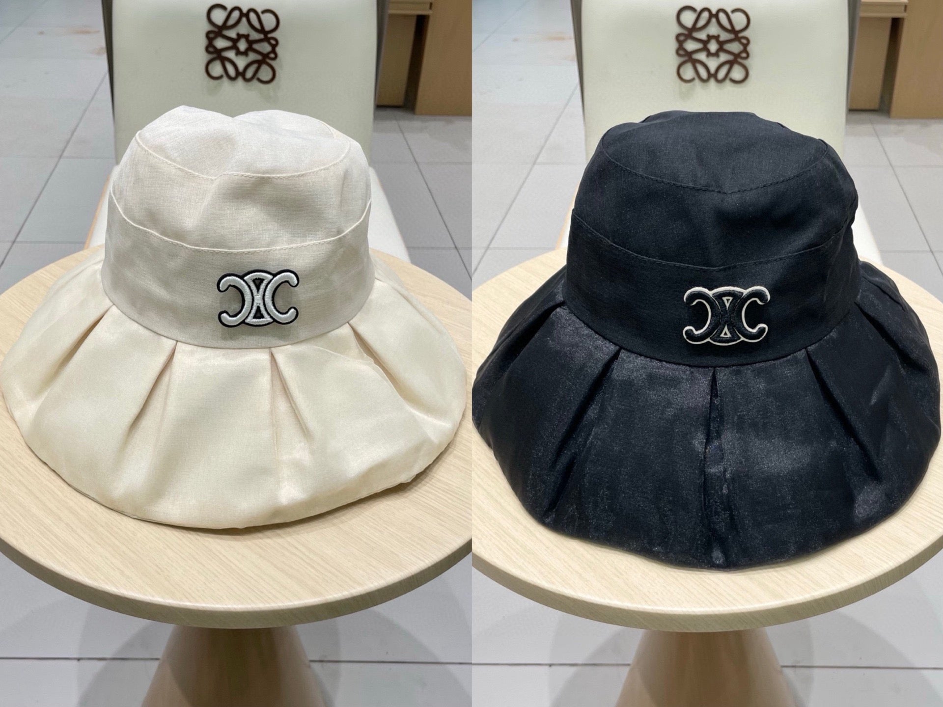 Chanel Bow-tie Bucket Hat White in Cloth 197805