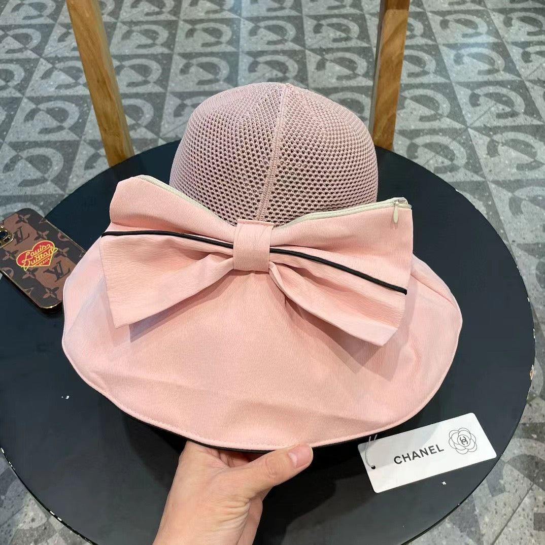 Chanel Wide-brimmed Fisherman Hat Pink in Cloth 197792