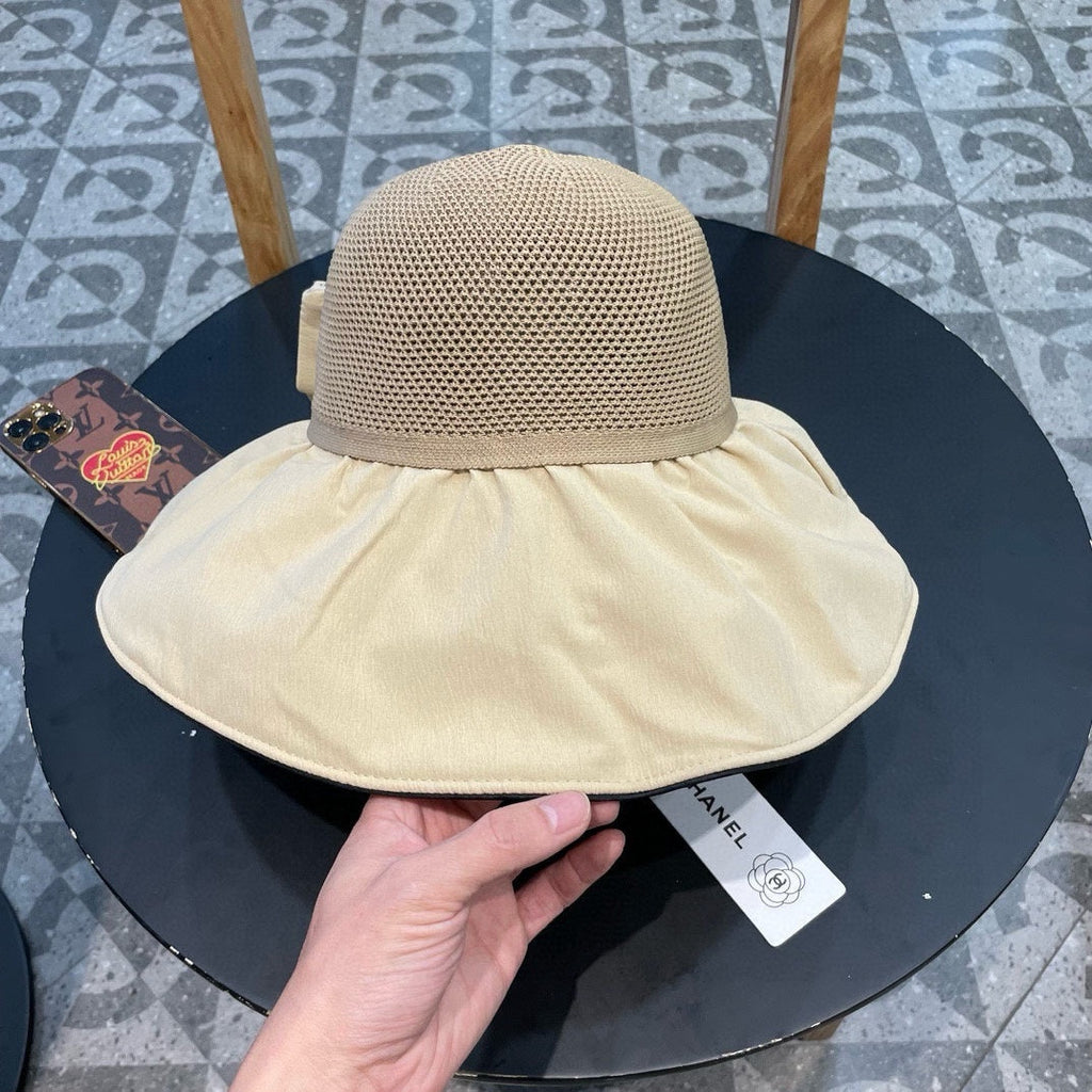 Chanel Wide-brimmed Fisherman Hat Beige in Cloth 197791