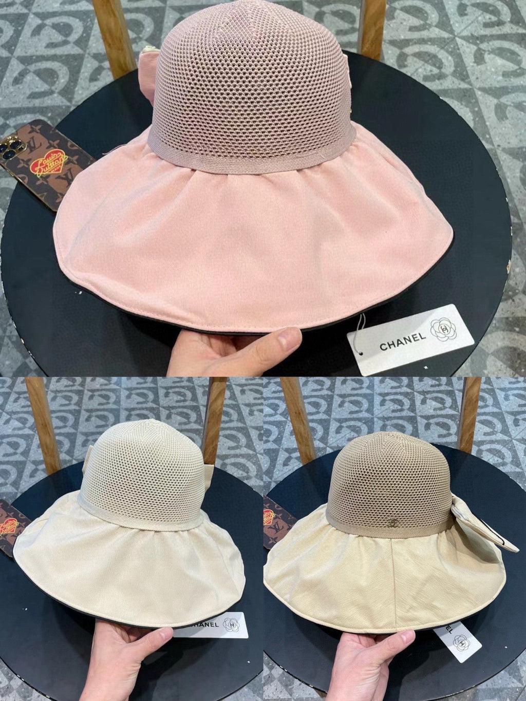 Chanel Wide-brimmed Fisherman Hat Beige in Cloth 197791