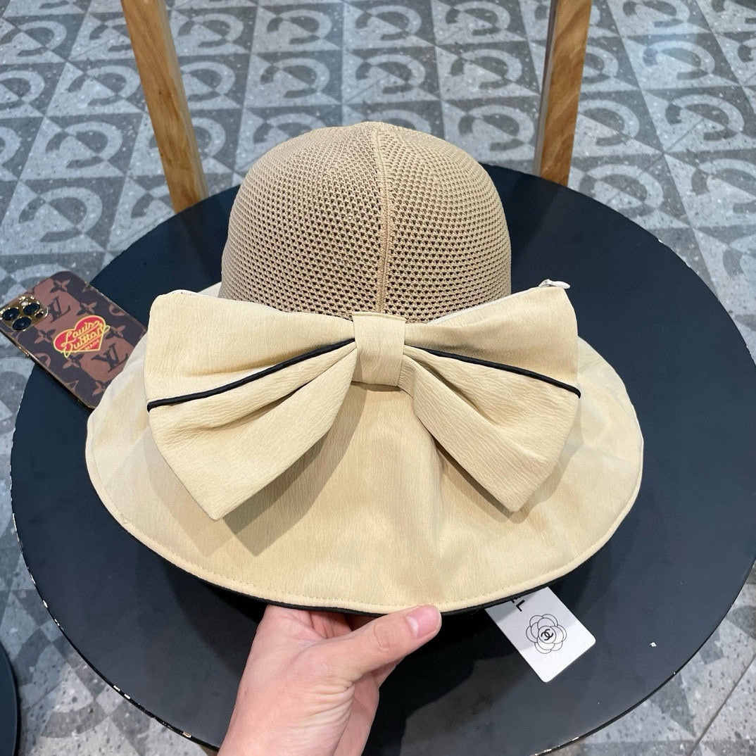 Chanel Wide-brimmed Fisherman Hat Beige in Cloth 197791