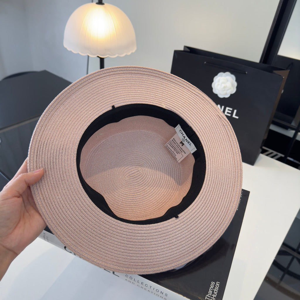 Chanel Wide Brim Hat Pink in Mesh 197603