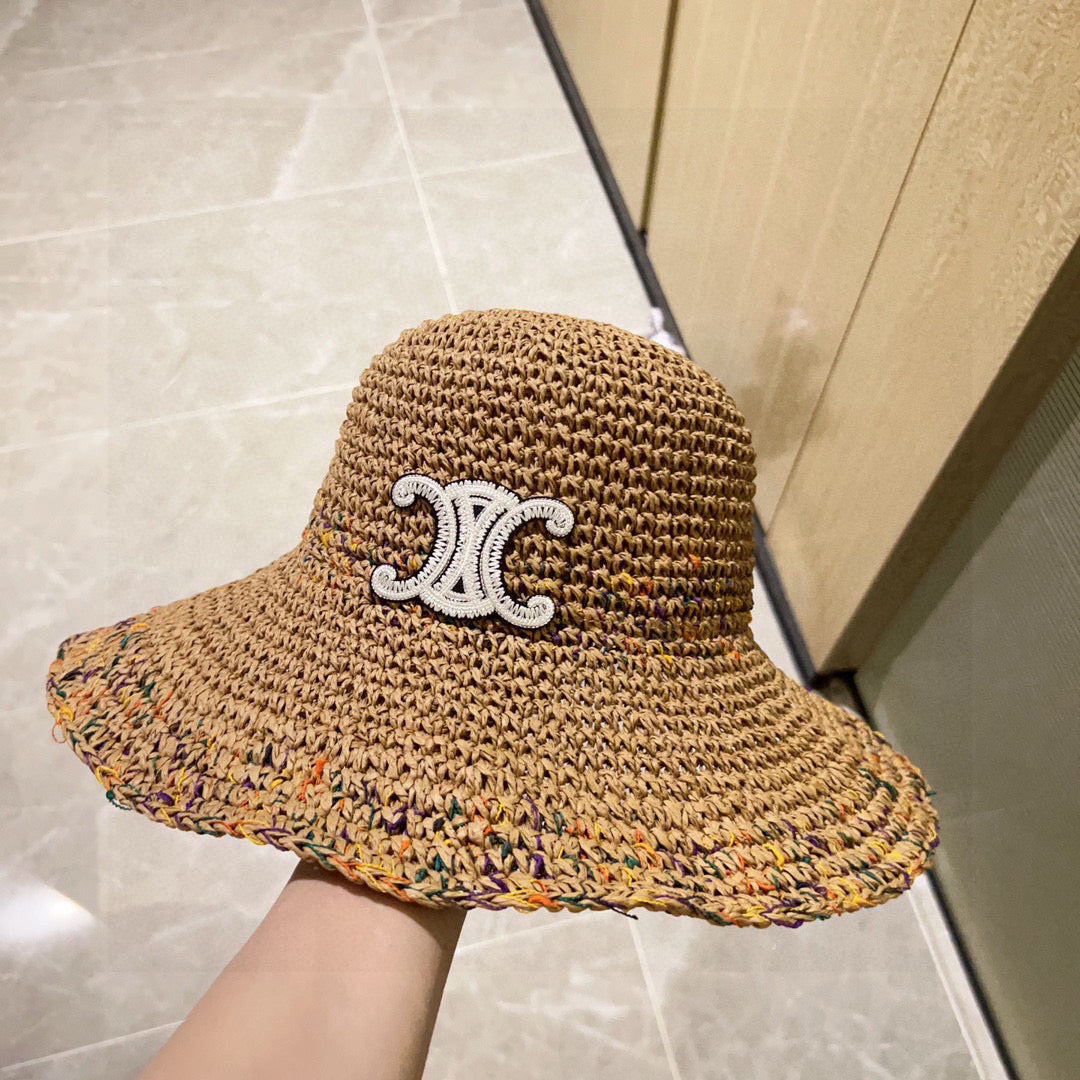 Celine Fisherman's Hat Brown in Straw 197688