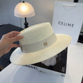Celine Fedora Hat Cream White in PP straw 197595